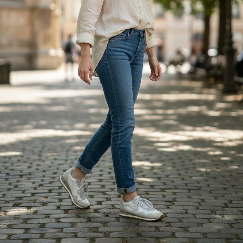 P448 Cancun Low Top Sneakers Women EUR 43 US 10.5 Beige White Sparkle Lace Shoes